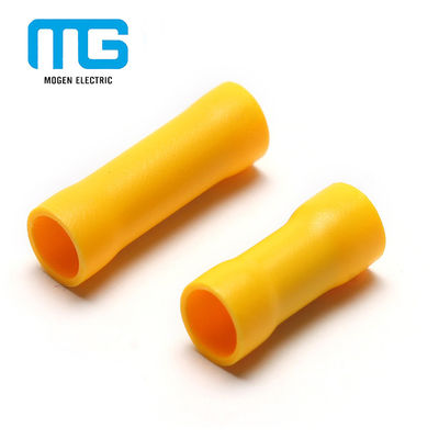 الصين Yellow PVC Insulated Wire Butt Connectors / Electrical Crimp Terminal Connectors المزود
