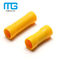 Yellow PVC Insulated Wire Butt Connectors / Electrical Crimp Terminal Connectors المزود